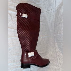 Burgundy boots. Size 10 WIDE CALF. BRAND NEW.